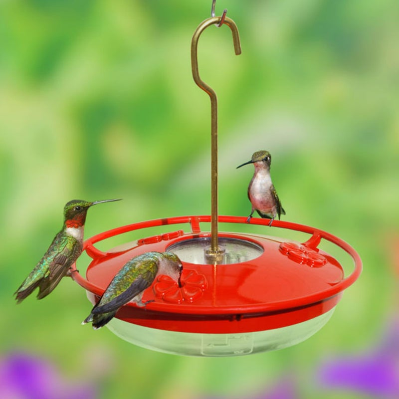 Aspects 430 Hummzinger Highview Mini Hummingbird Feeder, Red/Clear, 8 oz - Image 4